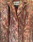 Abstract Snakeskin Leather Blazer