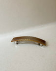 Parcelona | French Golden Beige Rectangle Hair Barrette - Hey Jude