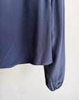 Midnight Layered Ruffle Silk Blouse