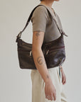 Merlot Leather Crescent Bag - Hey Jude