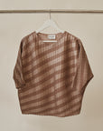Taupe Stripe Textured Top