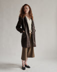 Umber Lamb Leather Trench Coat - Hey Jude