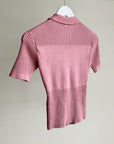 Dusty Rose Ribbed Polo Top - Hey Jude