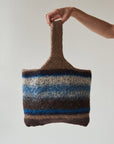 Striped Wool Knit Tote