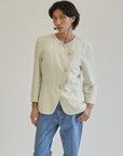 Mint Scalloped Linen Blazer - Hey Jude