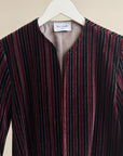Burgundy Velvet Striped Jacket