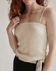 Ivory Angora Ribbed Tank