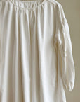 Ivory Cotton Gathered Dress
