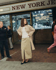 Mod Ref | Serena Pointed Collar Trench in Beige