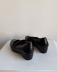 Black Leather Platform Mary Janes | Size 8