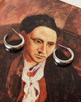 Curved Sterling Silver Hoop Earrings - Hey Jude