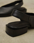 Lonza | Gloss Block Sandal in Black - Hey Jude