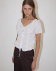 Deiji Studios | Crinkle Top in White - Hey Jude