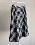 Midnight Plaid A-Line Skirt