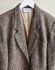 Earthy Houndstooth Tailored Blazer - Hey Jude