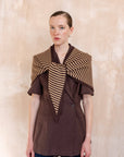 TBCo | Large Merino Triangle Scarf in Camel Stripe