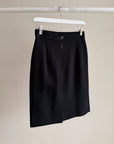 Louis Feraud Black Classic Wool Skirt - Hey Jude
