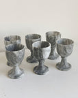 Grey Marbled Stone Shot Glasses