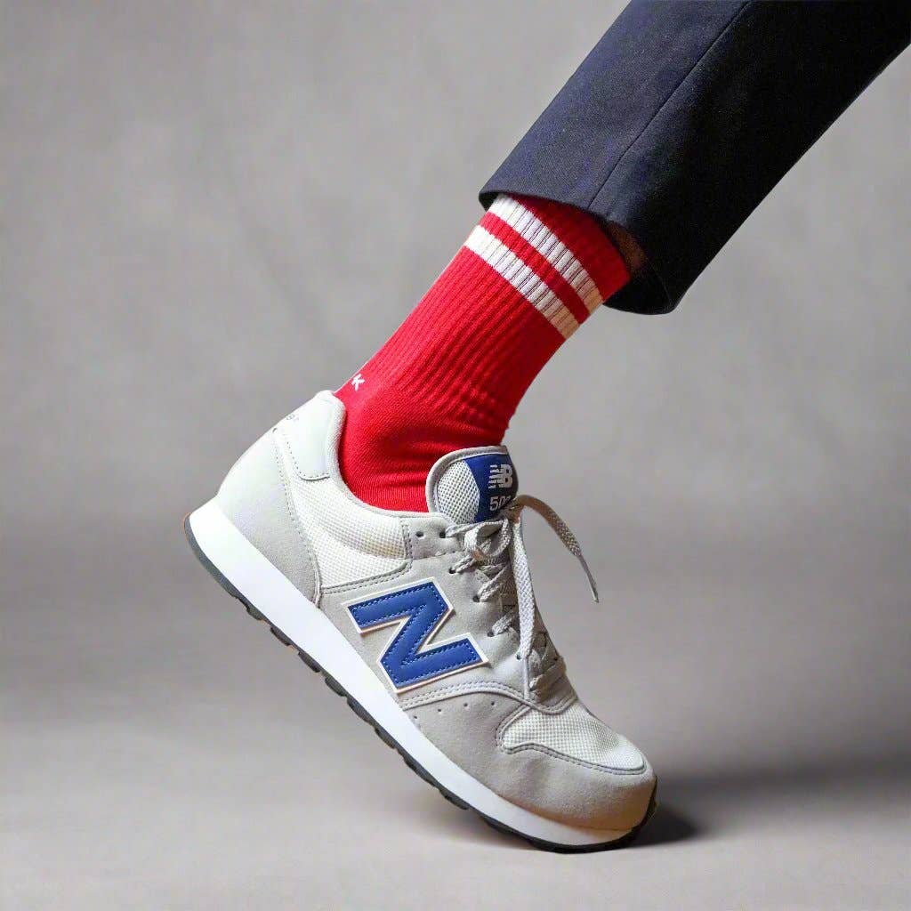 KLUE | Organic Cotton Tennis Socks in Red