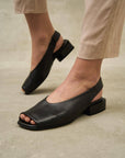 Lonza | Gloss Block Sandal in Black - Hey Jude