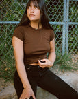 LA RELAXED | Bebe Organic Tee in Chocolate