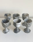 Grey Marbled Stone Shot Glasses