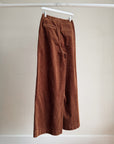 Rust Wide Leg Cotton Corduroy Trousers - Hey Jude