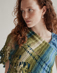Blue Green Tonal Knit Caplet