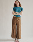 Bronze Raw Silk Textured Trouser