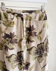 Botanical Linen Midi Skirt