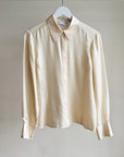 Cream Silk Texture Blouse - Hey Jude