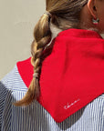 TBCo | Merino Triangle Scarf in Red