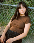 LA RELAXED | Bebe Organic Tee in Chocolate