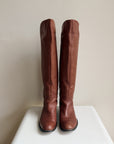 Coach Cognac Cheyenne Tall Leather Boots | Size 7