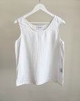 White Linen Minimal Tank