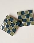 Subtle Art Studios | Glass Tile Coaster in Dusted Moss