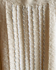 Cream Boucle Knit Linen Skirt
