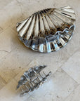 Silver Shell Metal Hair Claw