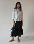 Milk Belted Cotton Blouse
