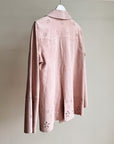 Pale Pink Suede Cutwork Jacket