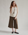 Ivory Knit Linen + Cotton Top