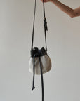 Pony Hair Drawstring Bucket Bag