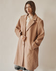 Camel A-line Classic Wool Coat