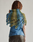 Blue Green Tonal Knit Caplet