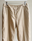 Sand Linen Cropped Trousers