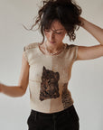 Leopard Motif Pleat Tank
