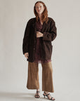 Chocolate Italian Suede Oversized Coat