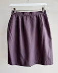 Plum Silk Pencil Skirt - Hey Jude