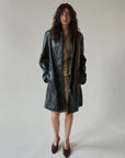 Carbon Belted Leather Jacket