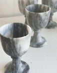 Grey Marbled Stone Shot Glasses